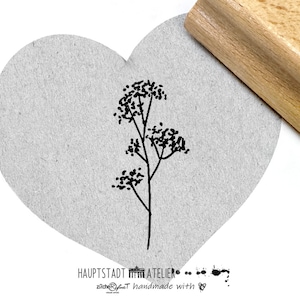 sello motivo flor planta | sello | sello de flor | Tarjetas Manualidades Envoltura de regalos Estampado sobre papel Hormigón Raysin Fimo - Sello de cerámica