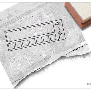 Timbro HABIT TRACKER Dente di leone - Timbro da tavolo - Tieni traccia delle tue abitudini - Timbro pianificatore - Calendario, Bullet Journal, BuJo, Scrapbook