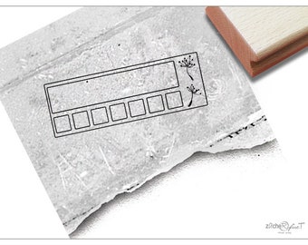 Gewoontetracker Paardenbloemstempel - Tafelstempel - Houd je gewoonten bij - Plannerstempel - Kalender, Bullet Journal, BuJo, Scrapbook