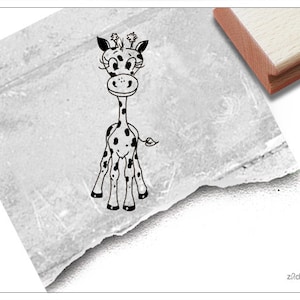 Stempel Tierstempel Baby-Giraffe - Kinderstempel für Kita, Kinderzimmer und Schule, Einschulung, Basteln und Deko, Geschenk für Kinder
