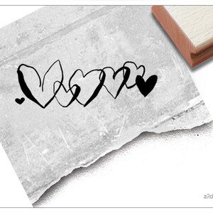 Stempel Motivstempel Viele Herzen - Herzstempel für Valentinstag, Verlobung, Hochzeit, Einladung, Tischdeko, Gastgeschenk, Scrapbook, Liebe