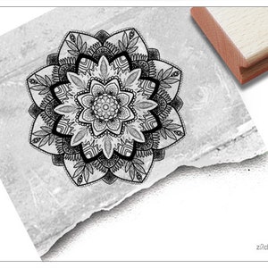 Stempel Zentangle MANDALA - motief stempel voor kaarten, brieven, servetten, tafeldecoratie, plakboek, kunsttijdschrift, kunst, knutselen, decoratie, cadeau