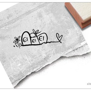 Sello huevo huevo huevo, huevos de Pascua en la hierba - pequeño sello de Pascua para tarjetas de Pascua y etiquetas de regalo, adornos de Pascua, manualidades, adornos de mesa, álbumes de recortes