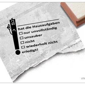 Stempel Lehrerstempel Schulstempel - Hausaufgaben!