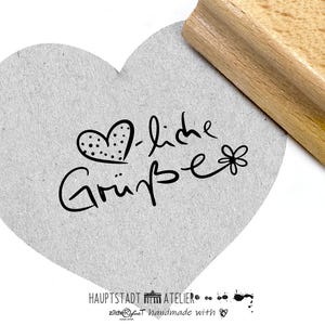 Stamp Warmest Greetings - Small text stamp for messages, greeting cards, letters and gift tags, scrapbook, crafts, decoration, gift