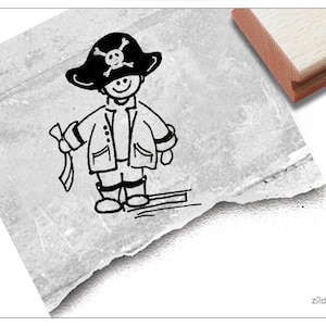 Stempel Kinderstempel PIRAT Käpitän - Motivstempel, Geschenk für Kinder, Geburtstag, Kita, Kinderzimmer, Schule, Einschulung, Schultüte