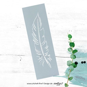Vielseitige Schablone - Feder Line - für Textilgestaltung, Malerei und Backen, für Hobby und Beruf, geeignet für Kartendesign