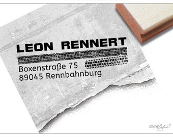 Adressstempel personalisiert REIFEN Auto - Adress Stempel, Firmenstempel, Holzstempel o. Automatikstempel individualisiert, Geschenk