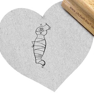 Stempel Die niedliche Mumie spukt auch ...  Halloween  - Kinderstempel/Motivstempel  für Kita, Schule, Basteln, Scrapbooking