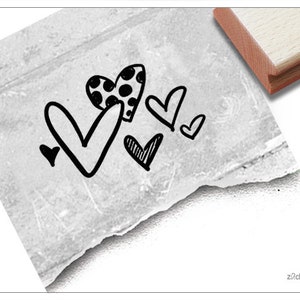 Stempel Motivstempel Kleine HERZEN - Bildstempel, Valentinstag, Hochzeit, Karte, Einladung, Tischdeko, Gastgeschenk, Fotobuch, Scrapbook