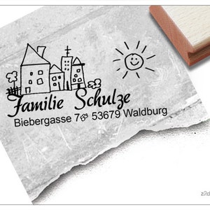 Timbro indirizzo personalizzato FAMILY HOUSE III - Timbro indirizzo, timbro famiglia, timbro in legno o timbro automatico personalizzato, regalo