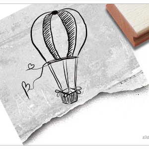 Stempel Motivstempel - Heißluftballon - Bildstempel für Kinder, als Hochzeitsstempel für Einladungskarten, Servietten, Tischdeko, Geschenke