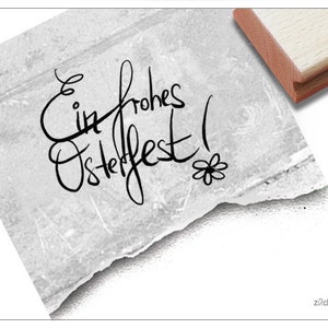 Stempel Osterstempel Ein frohes Osterfest! in Handschrift - Textstempel zu Ostern, Karten, Geschenkanhänger, Scrapbook, Osterdeko, Geschenk