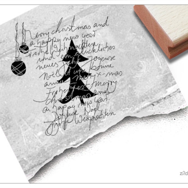 Stempel Weihnachtsstempel XL TYPO Handschrift- Textstempel Schriftstempel zu Weihnachten, Karten, Geschenkanhänger, Geschenk, Weihnachtsdeko