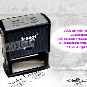 Adressstempel personalisiert ELEGANCE I Adress Stempel, Familienstempel, Holzstempel o. Automatikstempel individualisiert, Geschenk Bild 2