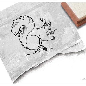 Stempel Tierstempel EICHHÖRNCHEN - Waldtier, Motivstempel, Geschenk für Kinder, Geburtstag, Kita, Kinderzimmer, Schule, Einschulung, Basteln