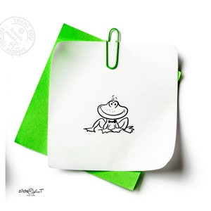 Stempel Frosch Tierstempel Motivstempel Frog Froschstempel für Kita, Kinderzimmer und Schule, Basteln, Geschenk für Kinder, Scrapbook Bild 3