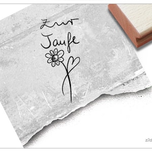 Sello sello de bautismo PARA EL BAUTISMO en escritura a mano - sello de texto para tarjetas, invitaciones, etiquetas de regalo, decoraciones de mesa, álbum de recortes, libro de fotos, regalo