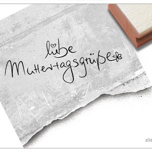 Timbro Love Mother's Day Greetings - timbro con testo per la festa della mamma, mamma, congratulazioni, cartoline, etichette regalo, regalo per la festa della mamma, decorazione, album di ritagli