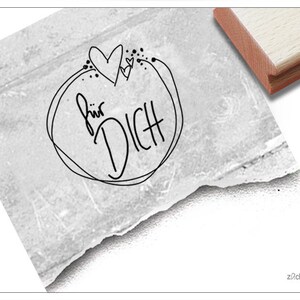 Stempel Für Dich - Textstempel für Glückwünsche zum Geburtstag, Hochzeit, Muttertag oder Valentinstag, Geschenk, Basteln und Deko, Scrapbook