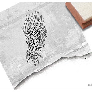 Stempel Flügel Engelsflügel - Motivstempel Schutzengel - Kommunion, Taufe und Geburt - Flügelstempel für Karten, Basteln und Deko, Scrapbook