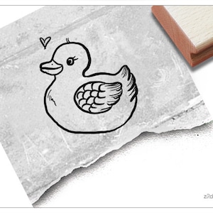 Stempel Tierstempel Ente, Badeente - Kinderstempel für Kita, Kinderzimmer, Schule und Einschulung, Basteln und Deko, Geschenk für Kinder