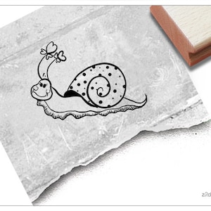 Lumaca con timbro con cuore - lumaca con timbro animale per l'asilo nido, la stanza dei bambini e la scuola, timbro lumaca, artigianato, regalo per bambini, album di ritagli