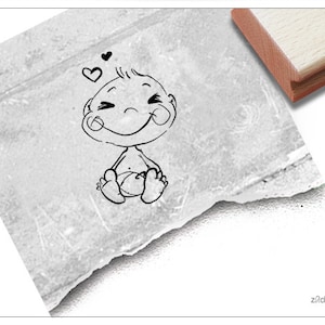 Stempel Baby - Motivstempel für Kita, Kinderzimmer, Schule und Familie, Babystempel, Geburt, Basteln u. Deko, Geschenk für Kinder, Scrapbook