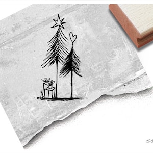 Stempel Weihnachtsstempel GESCHENKE UNTERM TANNENBAUM - Motivstempel zu Weihnachten, Karten, Geschenkanhänger, Geschenk, Weihnachtsdeko