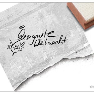 Stempel Gesegnete Weihnacht - Textstempel für Weihnachtsgrüße - Weihnachtsstempel für Karten, Weihnachtsdeko, Basteln, Tischdeko, Scrapbook