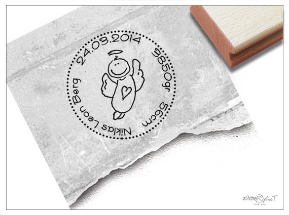Timbre Pour Bebe Personnalise Timbre De Naissance Etsy