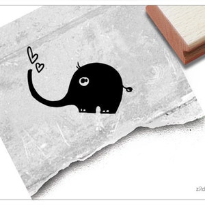 Stempel Tierstempel Elefant - Kinderstempel für Kita, Kinderzimmer, Schule, Einschulung, Geburtstag, Basteln und Deko, Geschenk für Kinder