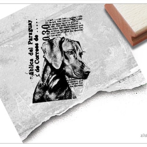 Sello Perro Weimaraner - Perro de caza de sello animal vintage, sello de perro, sello de perro, para tarjetas, manualidades, arte y decoración, álbum de recortes, regalo