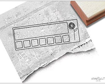 Gewoontetracker - Bloemstempel - Tafelstempel - Houd je gewoonten bij - Plannerstempel - Kalender, Bullet Journal, BuJo, Scrapbook