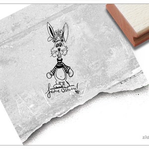 Timbre Joyeuses Pâques ! avec lapin de Pâques et souris - Tampon de Pâques doux avec lapin pour cartes de Pâques, étiquettes cadeaux, décorations de Pâques, artisanat, scrapbooking
