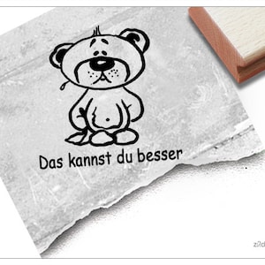 Stempel Lehrerstempel TEDDY Kritik: Das kannst du besser - Schulstempel zur Motivation der Kinder, Belohnung, Belobigung,Geschenk für Lehrer