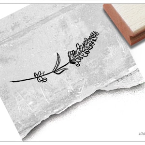 Timbre motif tampon lavande vrille - tampon image pour cartes, étiquettes et panneaux, scrapbooking, art et décoration, jardin, cadeau, anniversaire