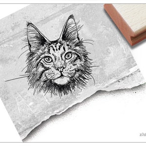 Stempel Tierstempel Katze, Kater - Motivstempel zum Dekorieren von Karten u. Geschenken, für Hobby, Beruf, Kunst, Basteln, Deko, Scrapbook