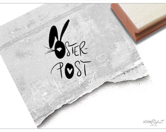 Stamp Easter post - Easter stamp, text stamp for Easter, for Easter greetings, Easter cards and gift tags, crafts and Easter decorations, scrapbook