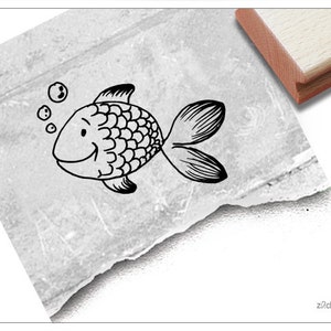 Carimbo animal peixe - carimbo infantil, carimbo marítimo para creche, escola, artesanato, scrapbook, álbum de fotos e decoração, presente para crianças