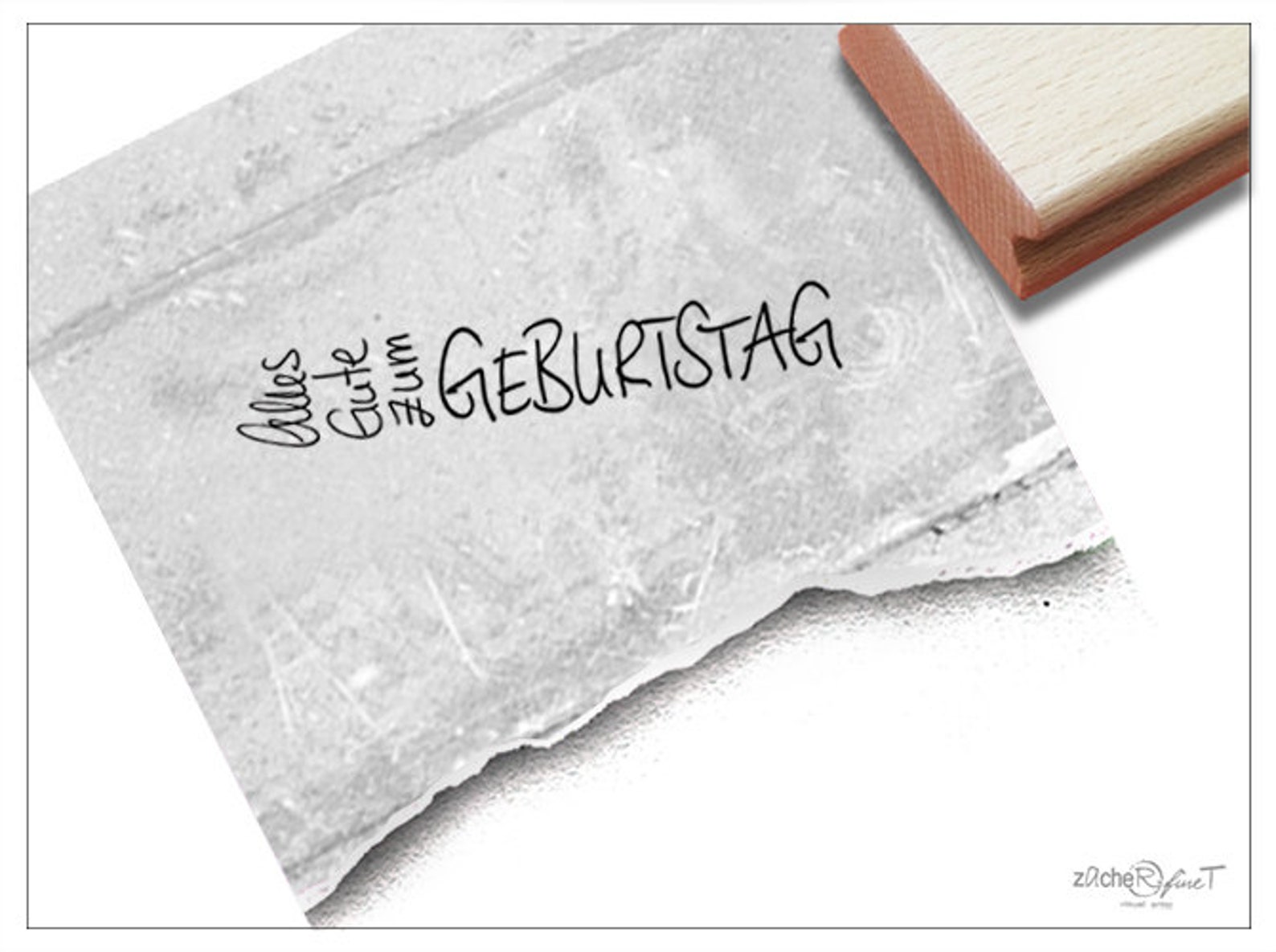 ZAcheR-fineT Textstempel 'EINLADUNG' Mit Blumenranke – Handgefertigter Schriftstempel Für Einladungskarten, Hochzeit, Geburtstag & Einschulung