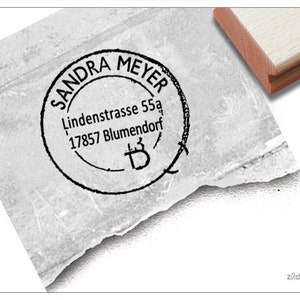 Timbro indirizzo personalizzato POSTSTEMPEL II - timbro indirizzo, timbro famiglia, timbro azienda, timbro in legno personalizzato, regalo