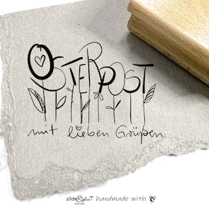 Osterstempel Blumen Ostergruß Stempel für liebe Osterpost