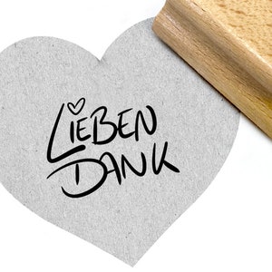Timbro di ringraziamento con cuore - timbro con testo scritto a mano per i tuoi ringraziamenti, biglietti, lettere, etichette, etichette regalo, regali, decorazioni