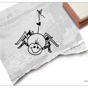 Stempel SPINNE Halloween - Kinderstempel /Tierstempel  für Kita, Kinderzimmer und Schule, Geschenk für Kinder, Basteln, Scrapbooking, Deko