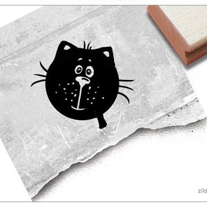 Stempel Tierstempel KATZE, Kater Kurt - Kinderstempel, Geschenk für Kinder, Kita, Kinderzimmer, Schule, Geburtstag, Einschulung, Basteln