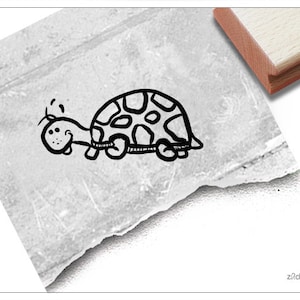 Stempel Tierstempel Kleine Schildkröte - Kinderstempel für Kita, Kinderzimmer, Schule, Einschulung, Basteln und Deko, Geschenk für Kinder
