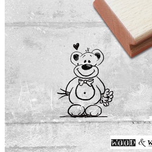 Stempel Kinderstempel - Romantischer Teddy-Bär