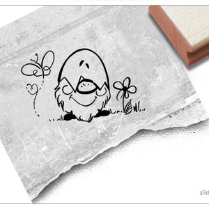 Timbro gnomo con guscio d'uovo - timbro di Pasqua, gnomo, timbro gnomo - timbro con motivo carino per bambini, auguri di Pasqua, biglietti, lavoretti, decorazioni pasquali