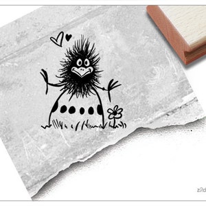 Timbro timbro pasquale corvo con uovo di Pasqua - timbro animale per Pasqua, auguri di Pasqua, cartoline, etichette regalo, decorazioni pasquali, regalo per bambini, artigianato